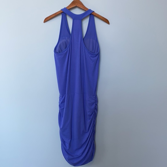 Athleta Purple Ruched Dress with built in bra Size Medium - Picture 5 of 5